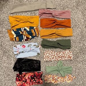 Assorted Women's Bizzy B Crafts Headbands - Multicolor Set Waffle Knit Tie Knot